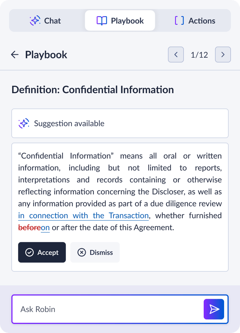 screenshot of Robin AI